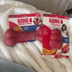 KONG Red Goodie Bone and Classic Toys larger